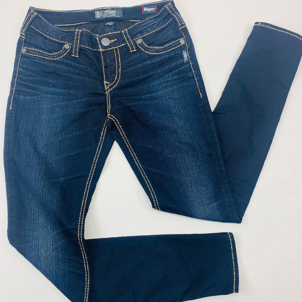 Silver Jeans Womens Suki Mid Rise Super Skinny Super Stretch